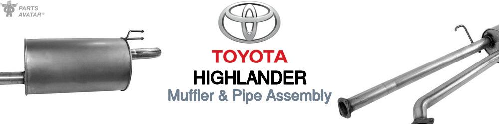 Discover Toyota Highlander Muffler and Pipe Assemblies For Your Vehicle