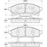 Order Front Ceramic Pads by CENTRIC PARTS - 103.03760 For Your Vehicle