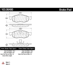 Order Front Ceramic Pads by CENTRIC PARTS - 103.06480 For Your Vehicle