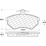 Order Front Ceramic Pads by CENTRIC PARTS - 103.06960 For Your Vehicle