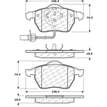 Order Front Ceramic Pads by CENTRIC PARTS - 103.08400 For Your Vehicle