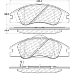 Order Front Ceramic Pads by CENTRIC PARTS - 103.10740 For Your Vehicle