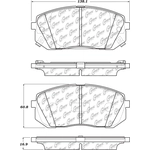 Order Front Ceramic Pads by CENTRIC PARTS - 103.18550 For Your Vehicle