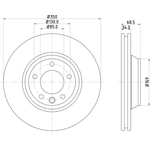 Order HELLA PAGID - 355109762 - Front Disc Brake Rotor For Your Vehicle