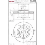 Order Front Disc Brake Rotor by ULTRA - MA869 For Your Vehicle