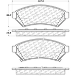 Order Front Severe Duty Semi Metallic Premium Pad by CENTRIC PARTS - 106.10750 For Your Vehicle