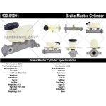 Order New Master Cylinder by CENTRIC PARTS - 130.61091 For Your Vehicle