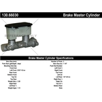 Order New Master Cylinder by CENTRIC PARTS - 130.66030 For Your Vehicle