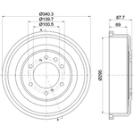 Order HELLA PAGID - 355302621 - Brake Drum For Your Vehicle