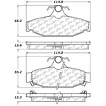 Order Rear Ceramic Pads by CENTRIC PARTS - 103.04130 For Your Vehicle