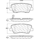 Order CENTRIC PARTS - 103.12840 - Rear Ceramic Pads For Your Vehicle