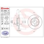 Order Rear Premium Rotor by BREMBO - 08.5085.11 For Your Vehicle