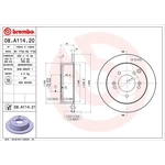 Order Rear Premium Rotor by BREMBO - 08.A114.21 For Your Vehicle