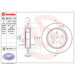 Order Rear Premium Rotor by BREMBO - 08.B412.11 For Your Vehicle