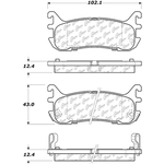 Order Rear Severe Duty Semi Metallic Premium Pad by CENTRIC PARTS - 106.06360 For Your Vehicle