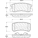 Order Rear Severe Duty Semi Metallic Premium Pad by CENTRIC PARTS - 106.08680 For Your Vehicle