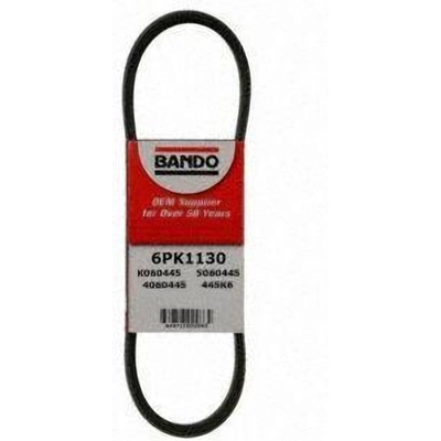 Air Conditioning And Alternator Belt by BANDO USA - 6PK1130 pa5