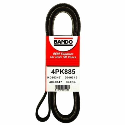 Alternator And Water Pump Belt by BANDO USA - 4PK885 pa1