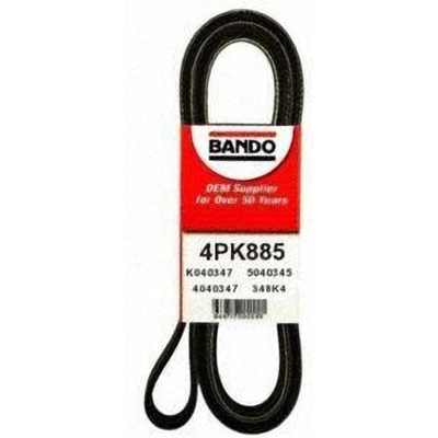 Alternator And Water Pump Belt by BANDO USA - 4PK885 pa5