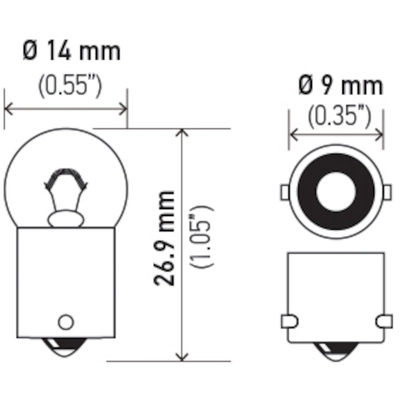 HELLA - 1895 - Bulb (Pack of 10) pa1