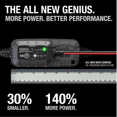 NOCO BOOST - GENIUS2 - 2 Amp, 6V and 12V, Car Battery Charger & Maintainer pa2