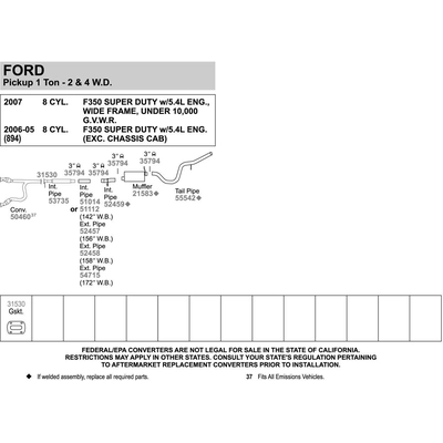 Center Exhaust Pipe by WALKER USA - 52458 pa4