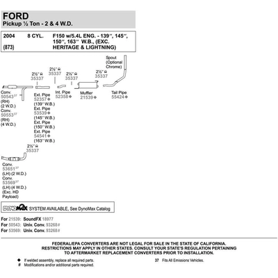 WALKER - 50553 - Direct Fit Converter pa4