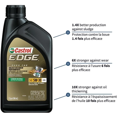 CASTROL - 0209566 - Synthetic Engine Oil Edge A3/B4 5W30 , 946ML pa10