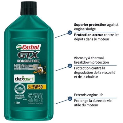 CASTROL - 0221138 - Synthetic Engine Oil GTX Magnatec 5W30 , 1L pa3