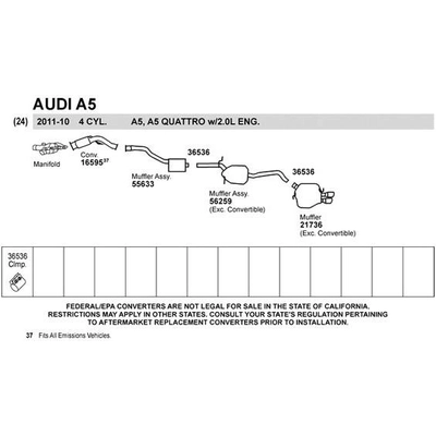 WALKER USA - 36536 - Exhaust Clamp pa6