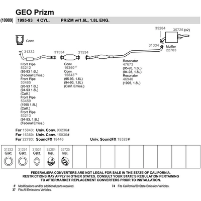 WALKER USA - 31534 - Exhaust Gasket pa24