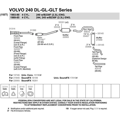 Exhaust Pipe Flange Gasket by WALKER USA - 31390 pa4