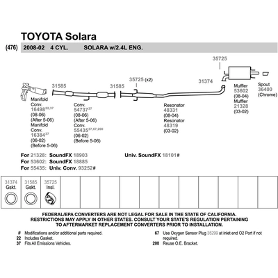 WALKER USA - 31585 - Exhaust Pipe Flange Gasket pa12