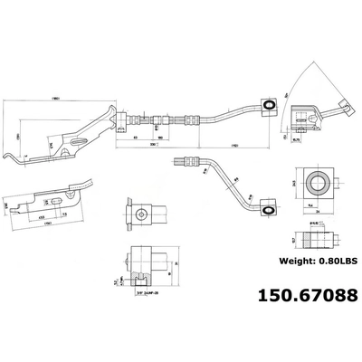 Front Brake Hose by CENTRIC PARTS - 150.67088 pa2