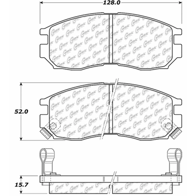 Front Ceramic Pads by CENTRIC PARTS - 103.04840 pa1