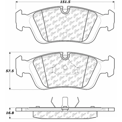 Front Ceramic Pads by CENTRIC PARTS - 103.05580 pa2