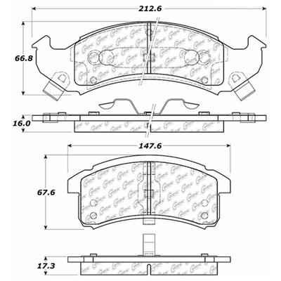 Front Ceramic Pads by CENTRIC PARTS - 103.06230 pa2