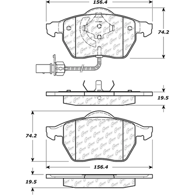 Front Ceramic Pads by CENTRIC PARTS - 103.08400 pa2