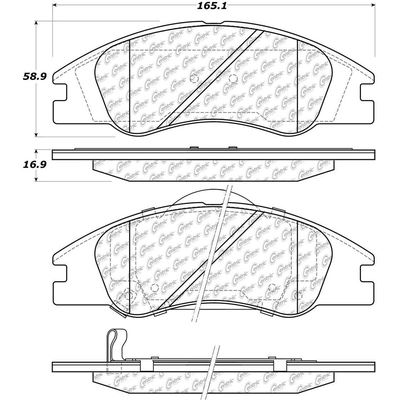 Front Ceramic Pads by CENTRIC PARTS - 103.10740 pa1