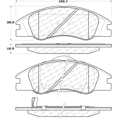 Front Ceramic Pads by CENTRIC PARTS - 103.10740 pa4