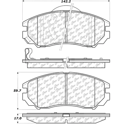 Front Ceramic Pads by CENTRIC PARTS - 103.11040 pa3