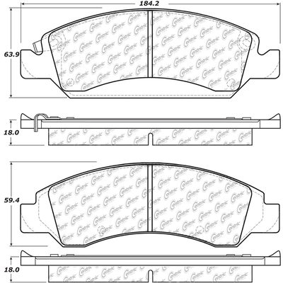 Front Ceramic Pads by CENTRIC PARTS - 103.13630 pa2