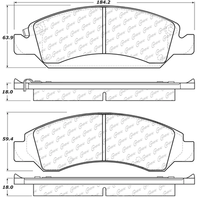 Front Ceramic Pads by CENTRIC PARTS - 103.13630 pa4