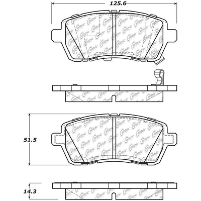 Front Ceramic Pads by CENTRIC PARTS - 103.14541 pa1