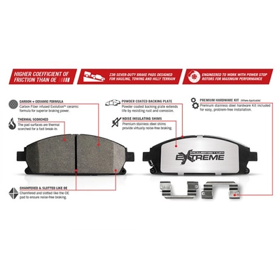 POWER STOP - Z36-2371 - Z36 TRUCK & TOW CARBON-FIBER CERAMIC BRAKE PADS pa2