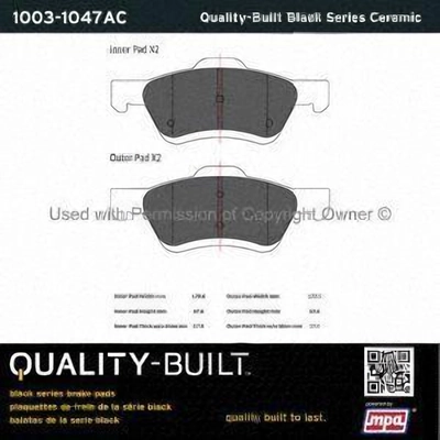 Front Ceramic Pads by QUALITY-BUILT - 1003-1047AC pa1