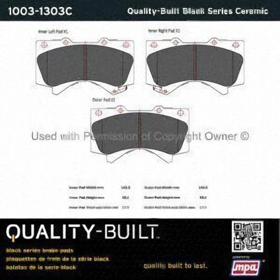 Front Ceramic Pads by QUALITY-BUILT - 1003-1303C pa1