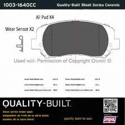 Front Ceramic Pads by QUALITY-BUILT - 1003-1640CC pa5