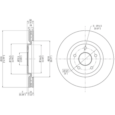 Front Disc Brake Rotor by DYNAMIC FRICTION COMPANY - 600-40112 pa4