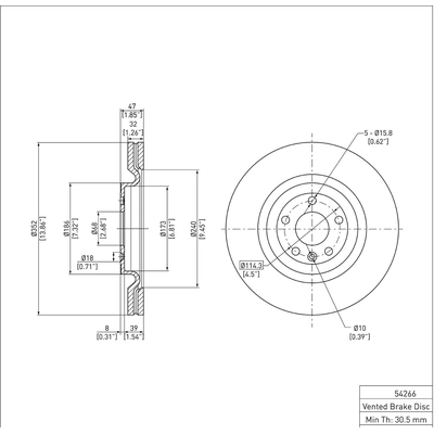 DYNAMIC FRICTION COMPANY - 600-54266 - Disc Brake Rotor pa1